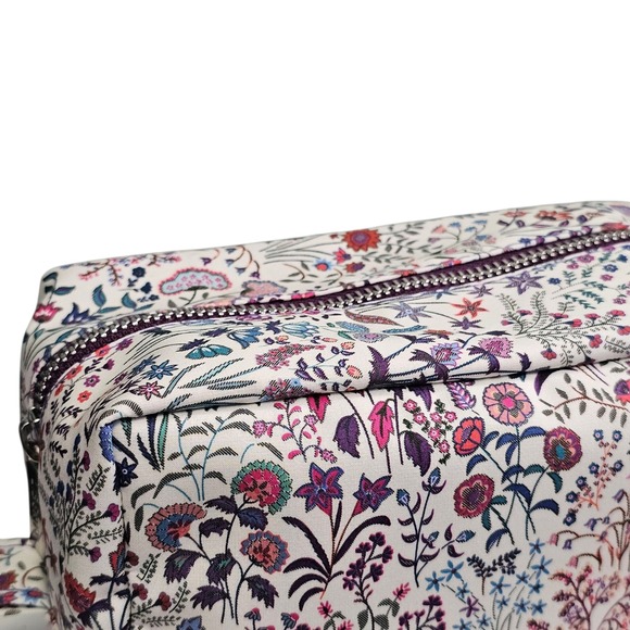 Liberty London Floral Print Cosmetic Bag Travel Makeup Organizer Zipper Pouch - Picture 7 of 9